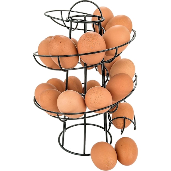 Äggställ Deluxe Modern Spiral Dispenser Rack Black