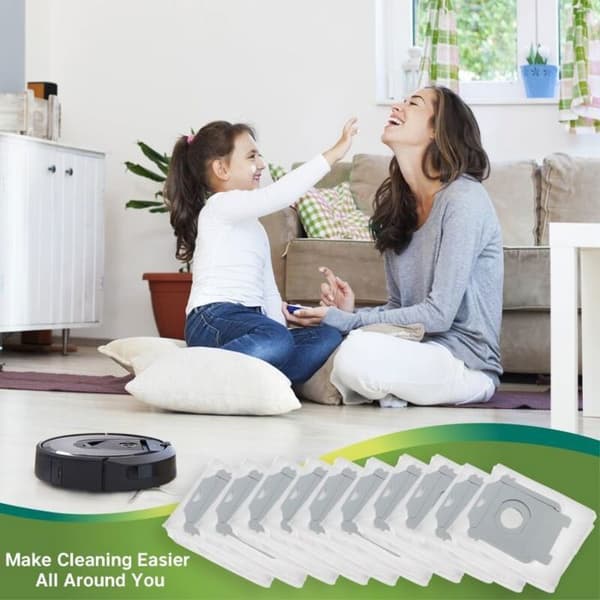 Støvsugerposer til iRobot Roomba i7, i7+, s9, s9+, i3, i4, i6, i8, j7, e5, e6, e7 – pakke med 10 – Clean Base-erstatning