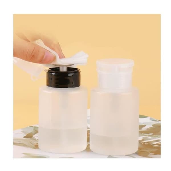 2-delt pumpedispenser sett - Pumpeflaske for væsker - Neglelakkfjerner, manikyrfjerner - 200ml