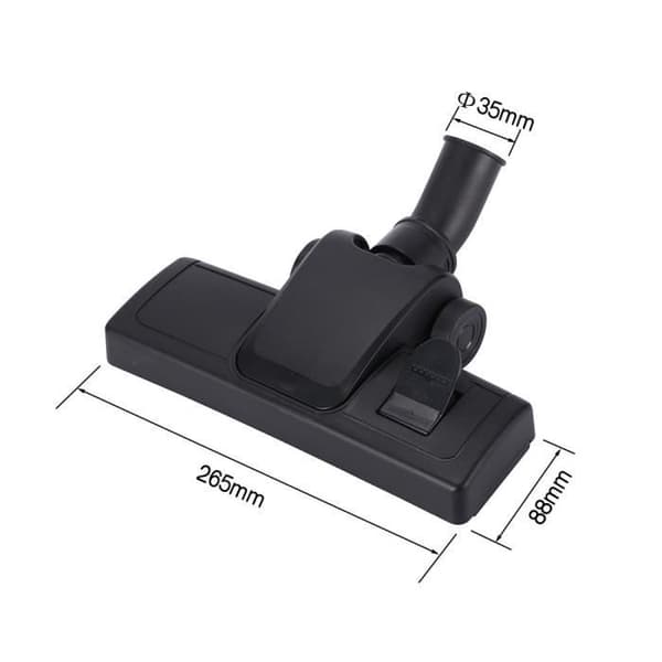 Universal 35 mm støvsugermundstykke med hjul – Kompatibel med Electrolux, Rowenta, Miele, Dirt Devil – Til tæpper, fliser og hårde gulve