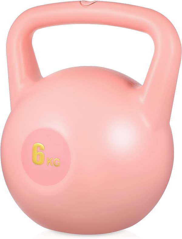 6 kg rosa PE vattenkettlebell för styrketräning, justerbar vikträningsutrustning