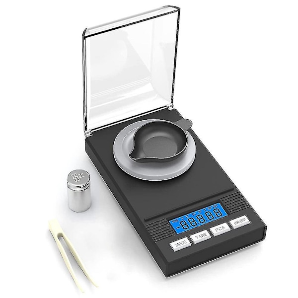 50g/0.001g Milligramvåg, milligram Precisionsvåg, mg, Fickvåg, Laboratorievåg med LCD-display