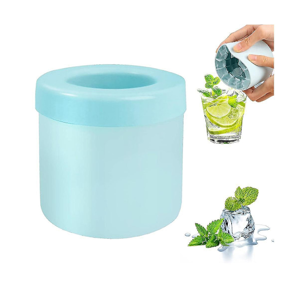 2 st Cylinder Silikon Isbitstråg, 3D Isbittillverkare, Avkopplande Isgaller, Trycktyp Lätt
