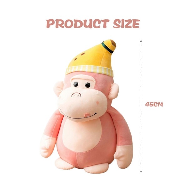 Orangutang Plyschleksaker Dockor 3 Färger Välj Rosa Brun Grön Lämplig för Barn Bebisar Pink length 45cm