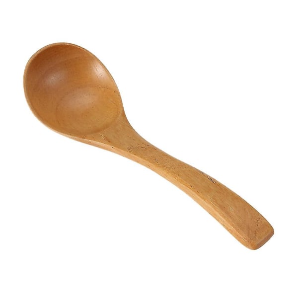 Natural Wooden Ladle Long Handle Spoon Kitchen Cooking Tool Utensils (#03)