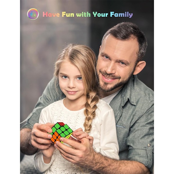 3x3 Speed Cube, Qihang 3x3x3 Original Speed Cube Super-Durable Sticker med levande färger (3x3x3)