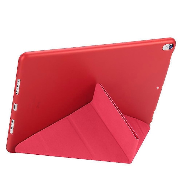 Origami Stativ Läder Smart Fodral för iPad Air 10.5 (2019) / Pro 10.5 tum (2017) Red
