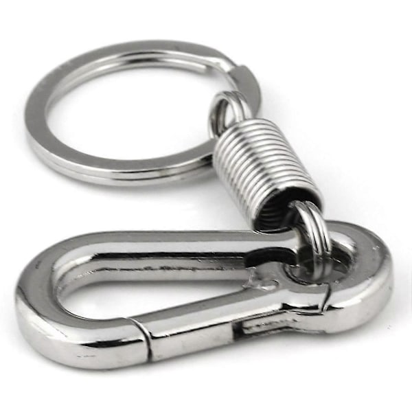 Robust Karbinhake Nyckelring Polerad Nyckelring Fjäder Nyckelring Affärs Midje Nyckelring, S