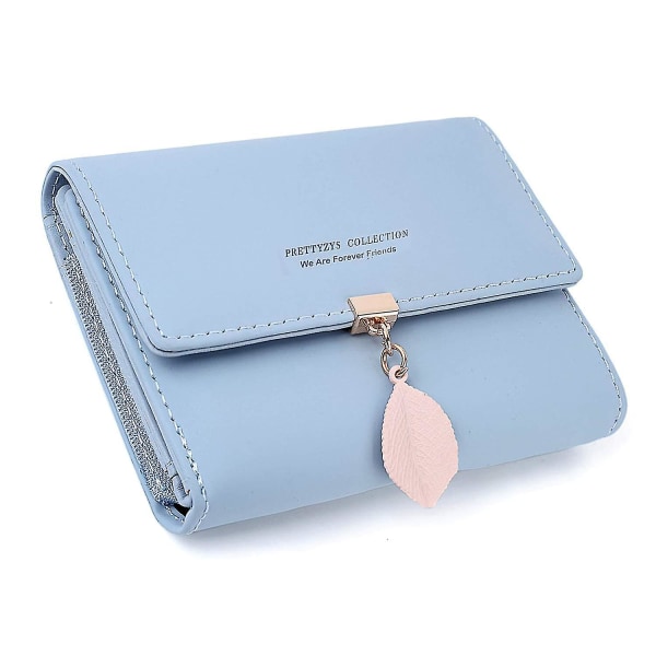 Dameveske,dusk Faux Leather Purse Alle lommebok for kvinner Mørk rosa Light Blue