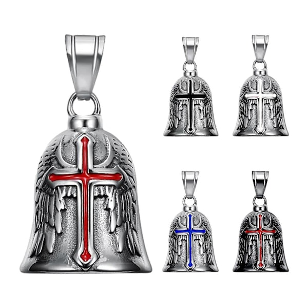 Retro Punk Stil Guardian Bell Motorsykkelbjeller Herre Kors Lykkebjelle Engel Vinge Ridder Bjelle Metallanheng Motorsykkel Tilbehør