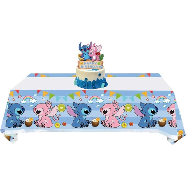 2 kpl Lilo ja Stitch -pöytäliina Lilo ja Stitch -pöytäpeite Juhlatarvikkeet Koristeet (70\" x 42\")