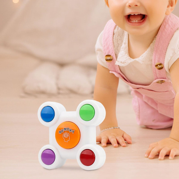Elektroniskt minnesspel Handhållet elektroniskt leksaker Hjärngåta Pussel Leksak Bärbar Färg Memorering Quiz Spel För Barn Barn Square Optional