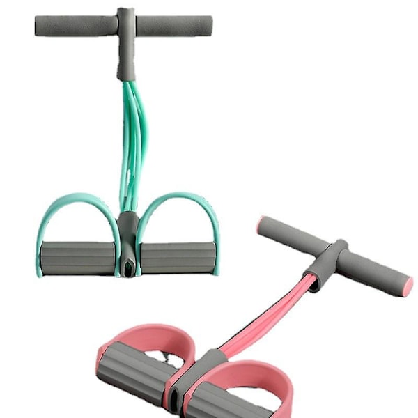 Rosa grå multifunktionella band uppgradering 6 rör fitness elastisk med pedaler grepp latex stretch rep motståndsutrustning för hemmet