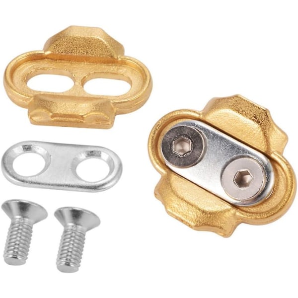 Ycle Pedal Cleat Cykelsko Låseplade Guld Riding Mountain Road Universal Accessory Cleat, Cykel Pedal Cleat (guld) (2stk)