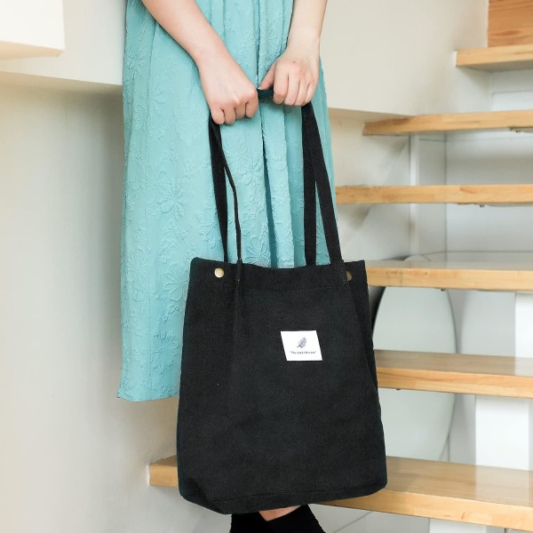 Manöverväska Handväskor för damer Handväskor med stor kapacitet Shoppingväska (svart)