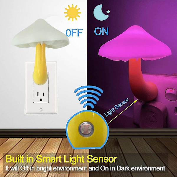 3-pack LED-nattlampa med sensor, 7 färger - yyc