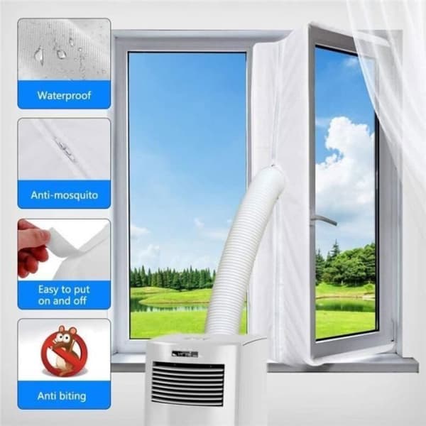 Gardiner, vinduesforsegling til bærbar aircondition - mobil aircondition, 300CM [E4310]