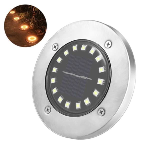 8 kpl aurinkoenergialla toimivia LED-maavalaisimia