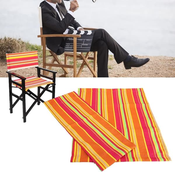 994338 Stol Canvas Överdrag, 1 Set Regissörsstol Canvas Ersättningssits Tyg Heminredning Möbeltillbehör Färgrik