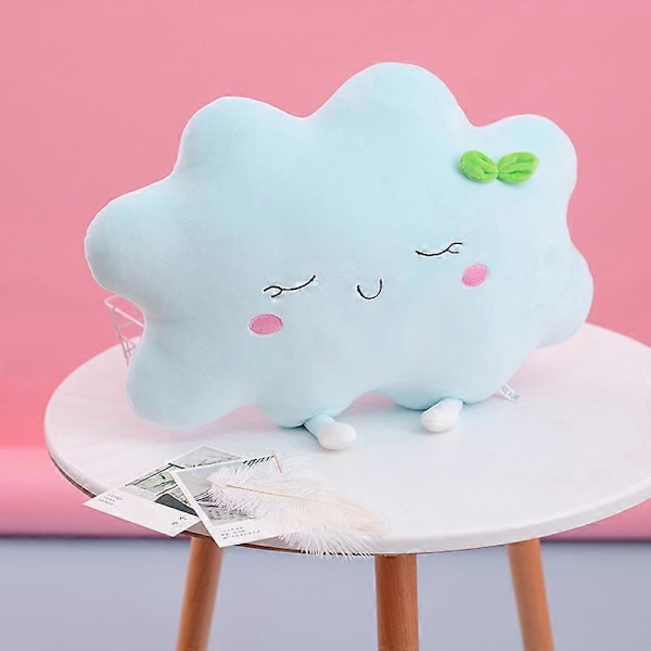 Piirretty tyyny Aurinko Pilvi Tyyny Pehmeä Auton Istuin Täytetty Plussinen Leikki Pehmeä Luova Koti Sisustus Blue Cloud S
