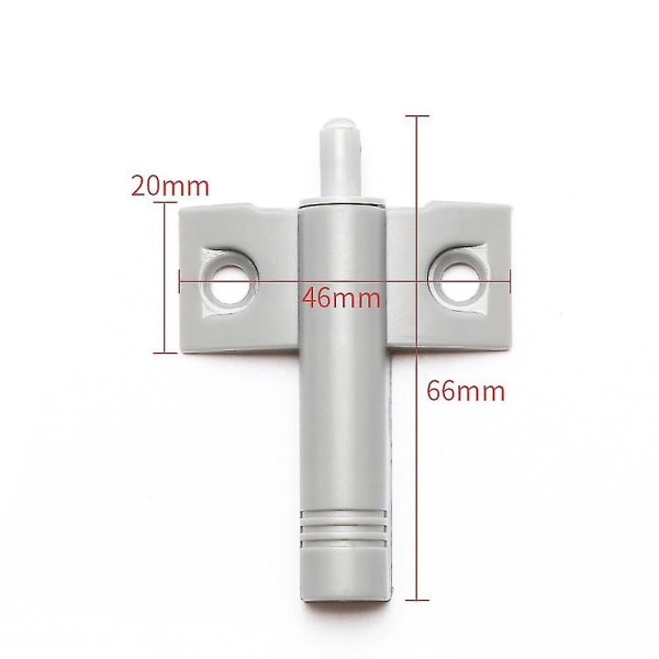10 stk. Soft Close Dæmper Skab Skuffe Dør Dæmper Lydløs Soft Buffers Closer Til Køkken Badeværelse, 60*46mm(grå)