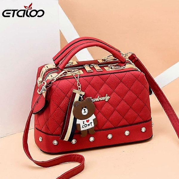 Dame Taske Luksus Håndtasker Dame Tasker Designer Crossbody Tasker Dame Lille Messenger Taske Dame Skuldertaske Bolsa Feminina 25x13x16CM Red