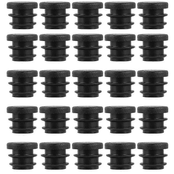 100 stk. 20 mm runde plastdeksler møbelbenplugger blindplugger endestykker rørpropper