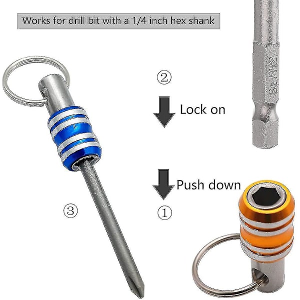 5 kpl 1/4&quot; kuusiokoloavain avaimenperä ruuvimeisselin kärjenpidin sarja jatkotanko pikavaihto kärki ruuvi sovitin Screw_m