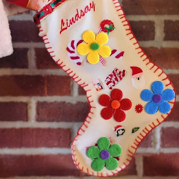 240 Stycken Filt Blommig Tyg Blomsterprydnad DIY Hantverk (Blandade Färger)