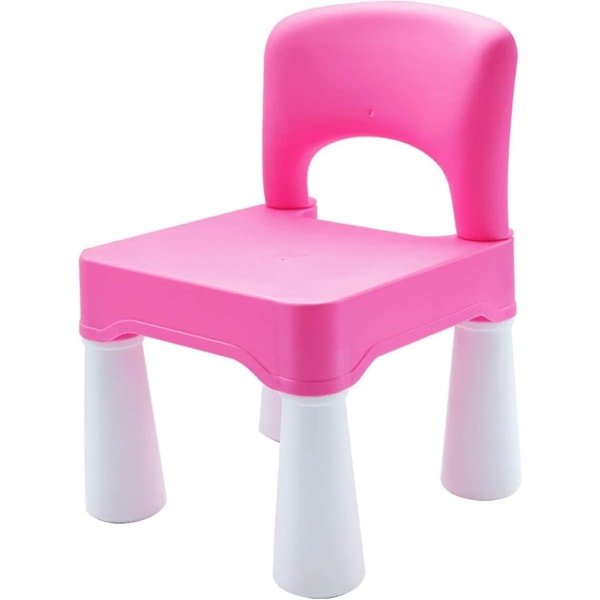 Barnstol i plast, Barnstol Blå med en sitthöjd på 43 cm för inomhus och utomhus, hållbar och lätt