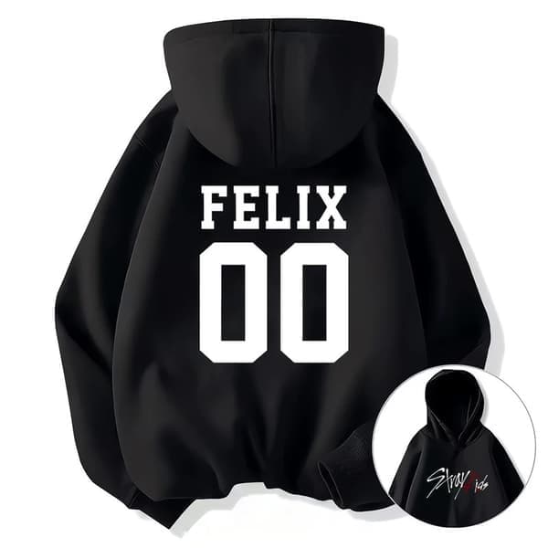 Stray Kids Uformell Hettegenser Unisex Langermet Genser B1 M