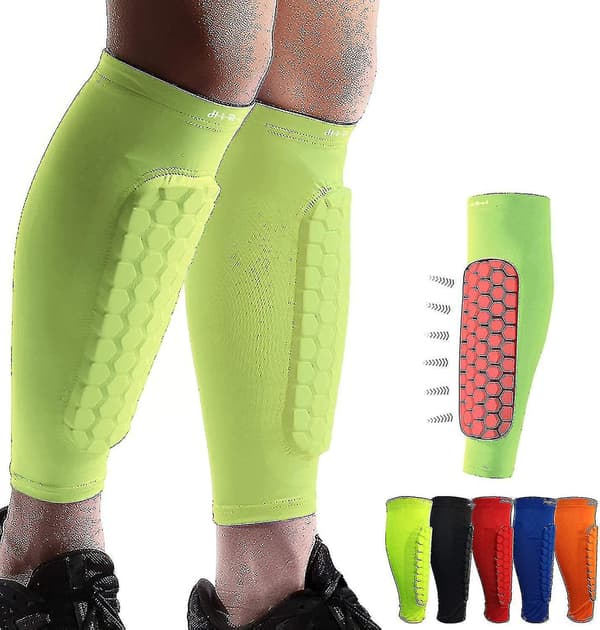 Fotboll Benskydd, skyddande benskydd Bright Yellow Medium