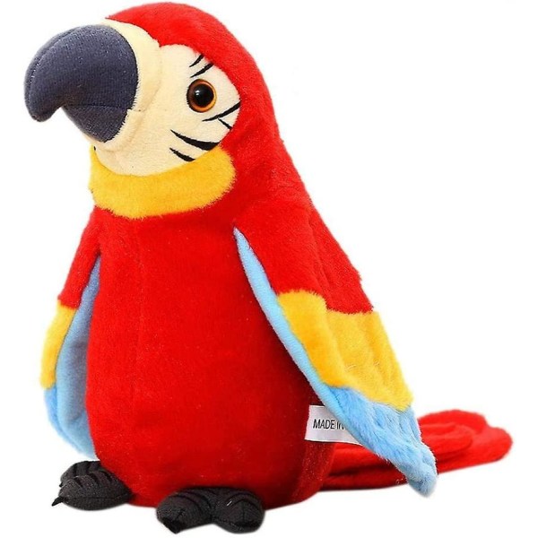 Cute Talking Parrot Toy Record Interactive Plys Legetøj Repeat Speaking Parrot