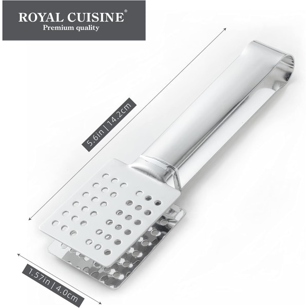 Royal Cuisine Tepåsepress i Rostfritt Stål, Tepåshållare Tepåstång Tepåssked Tepåssil Klämma för att Greppa Isbitar Tepåsar