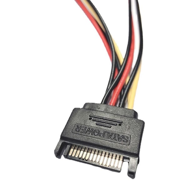 Pc Server Computer Harddisk 15-polet Sata 1 Han til 2 Hun Splitter Strømkabel
