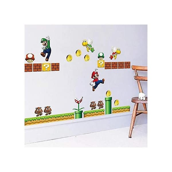 Super Mario -seinätarra lastenhuoneeseen