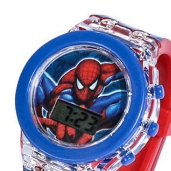 Spiderman Klocka Barn Pojkar Spiderman Sport Silikon Digital Armbandsur