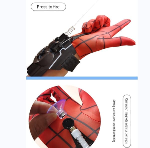 Spiderman Web Shooters Legetøj Spider Man Lærer Cosplay Peter Parker Tilbehør Rekvisitter Handsker Til Børn black