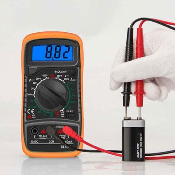 Digital multimeter - LUSKYKA® - XL830L - 2000 räkningar - AC/DC-spänning - AC/DC-ström - Resistans - Diodtest