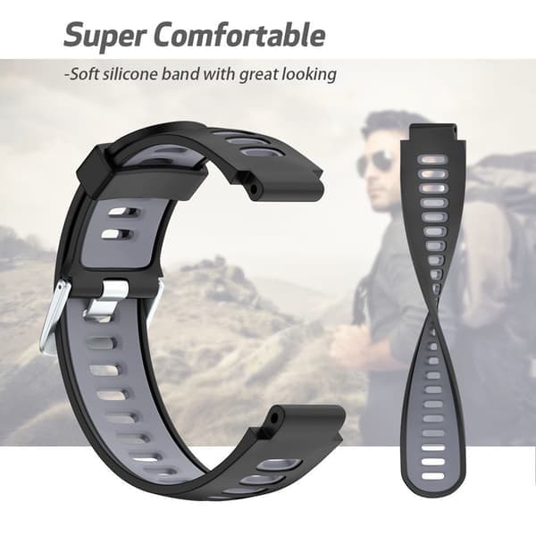 Garmin Forerunner 220/230/235/620/630/735XT ranneke musta/harmaa