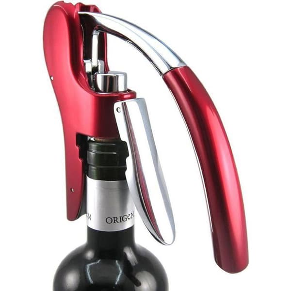 Korketrekker - Profesjonell - Sinklegering - Metallisk rød - Moderne design - Ergonomisk