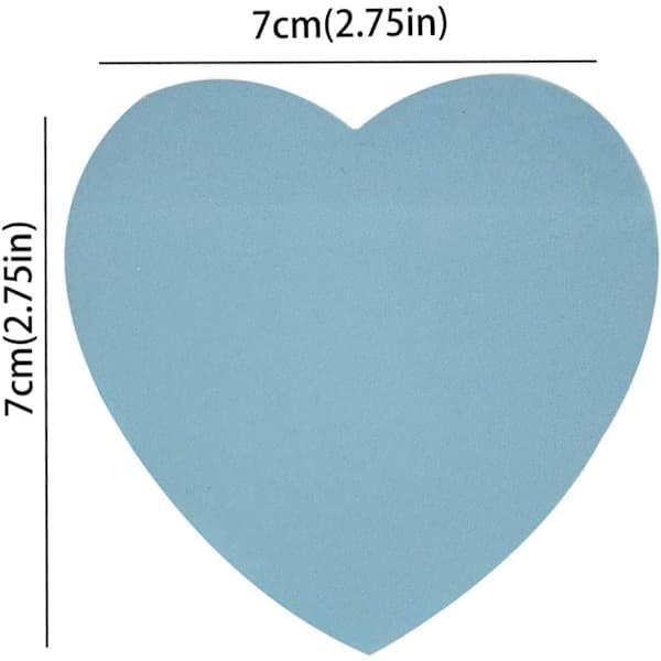 Hjerteformede sticky notes - 10 blokke 76x76mm søde post-it notes, ZQKLA
