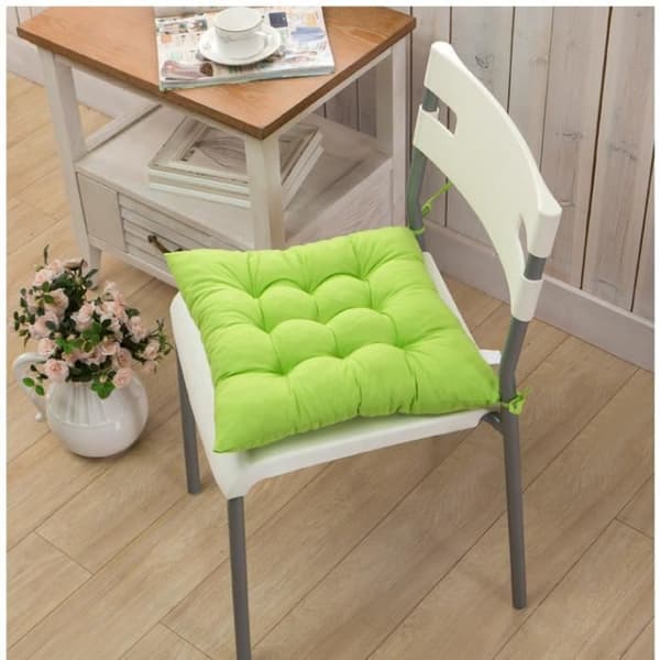 Stolehynde - Sæt med 4 - 40x40 cm - Grøn - 100% bomuld - Klassisk stil