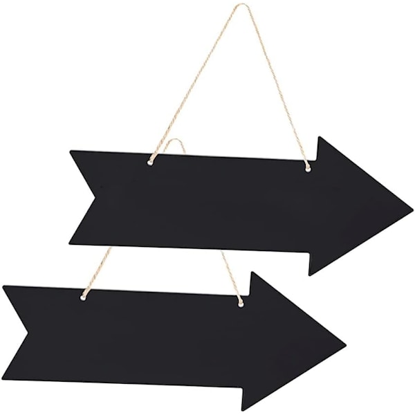 2pcs Arrow Chalkboard Sign, Double Sided Plaque Direction Signage, Blank Blackboard Direction Sign, for Reception Party Decoration