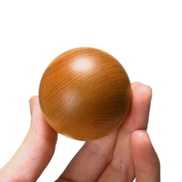 Puinen hierontapallo vanhusten terveyspallo kädessä pidettävä hierontalaite Fitness pallosoitin hierontalaite hoito lihasten rentoutuminen-4 cm