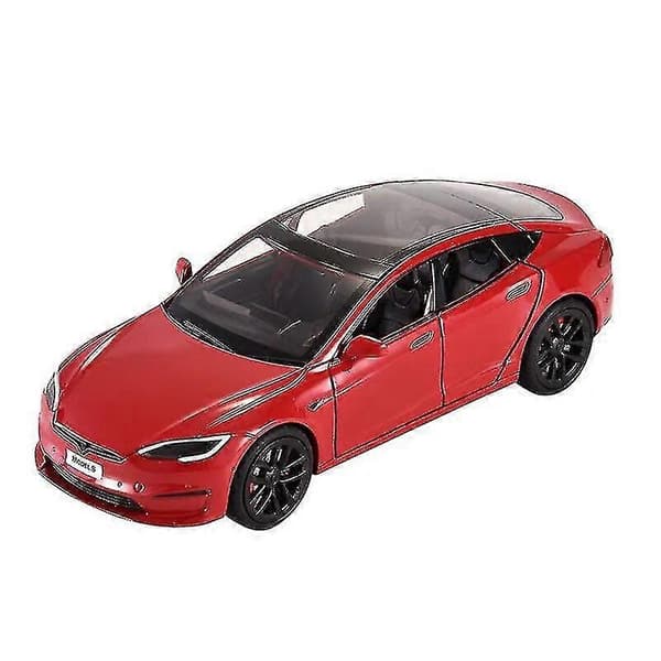1:24 Tesla Model S Model 3 Tesla Model Y Legering Støpt Leketøy Bil Modell Lyd Og Lys Barnas Leketøy Samleobjekter Bursdagsgave Boris Model 3 Blue