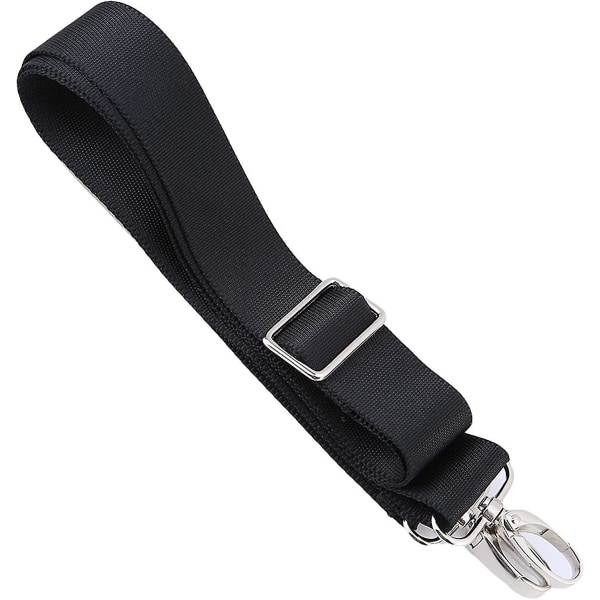 Justerbar axelväska crossbody-rem för bärbar dator, bagage, kamera - universell axelrem (svart)
