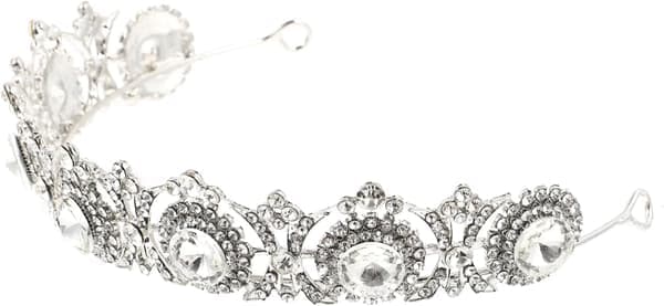 Luksuriøst Rhinestone Hodeplagg Krone for Bruder, Skinnende Brudehårpynt