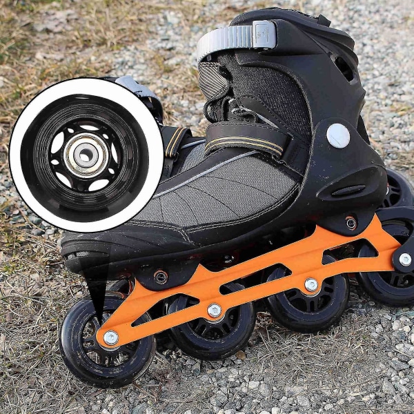 8-pack inlineshjul, rullskridskohjul inomhus/utomhus, ersättningshjul med lager 64 mm