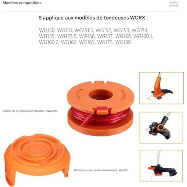 Trimmerspolelock - LUSKYKA® - 2-pack - Kompatibel med WG157E, WG163E - Enkel installation
